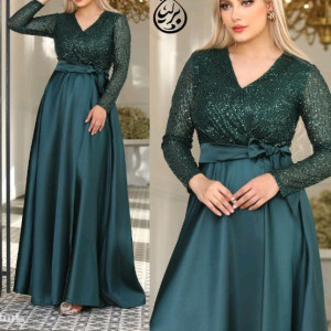 پیراهن مهمانی زنانه ساتن مدل رونیکا ساتن