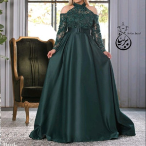 پیراهن مهمانی زنانه ساتن مدل اتوسا