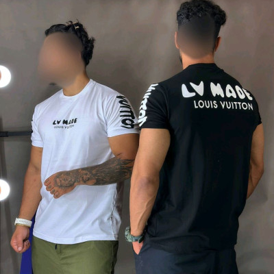 تیشرت مردانه یقه گرد LV-124503