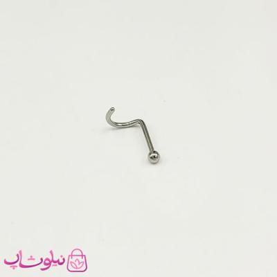 پیرسینگ بینی دایره بدون نگین نقره ای کد 105-143395