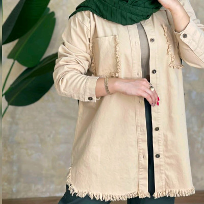 مانتو اسپرت زنانه کتان مدل مانتو جدید زنانه پائین ریش